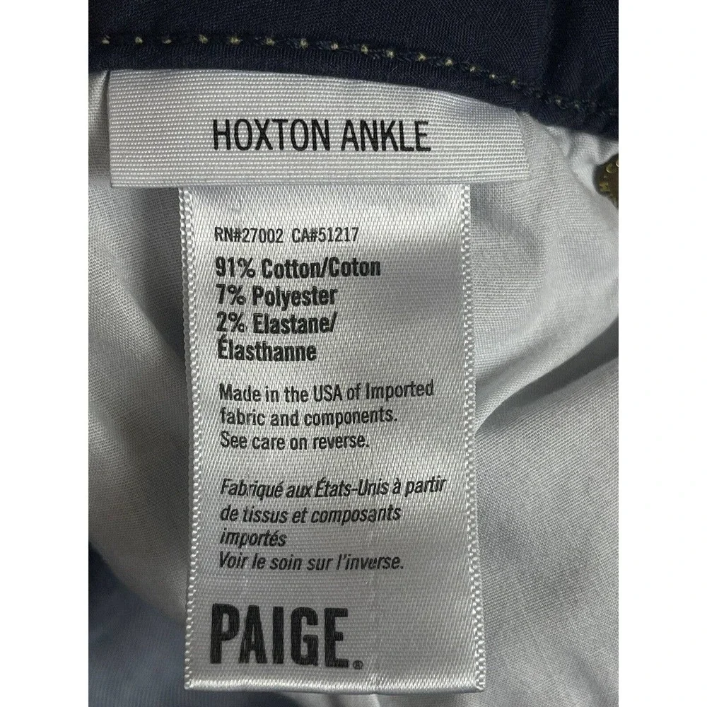 Paige Hoxton Ankle High‎ Rise Womens 27 Skinny Jeans Neva Mid Rise Raw Hem